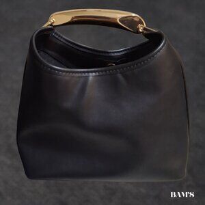 A New Day Mini Slouchy Handbag Black Gold Handle Magnetic Closure | Target